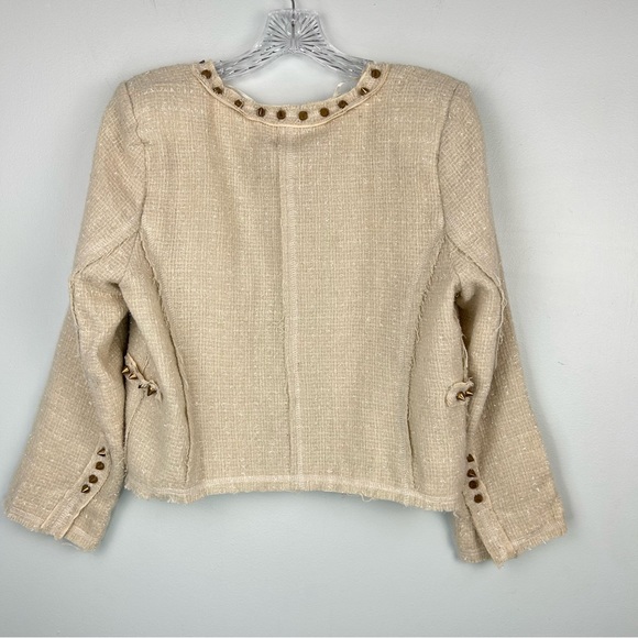 Lovers + Friends x Because I’m Addicted En Vogue Jacket in Cream Tweed/Stud M - Picture 14 of 15